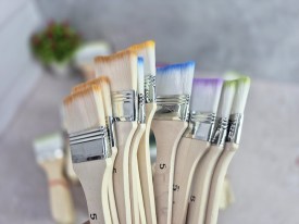 Pack 10 pinceles o pinceletas punta color Nro5 